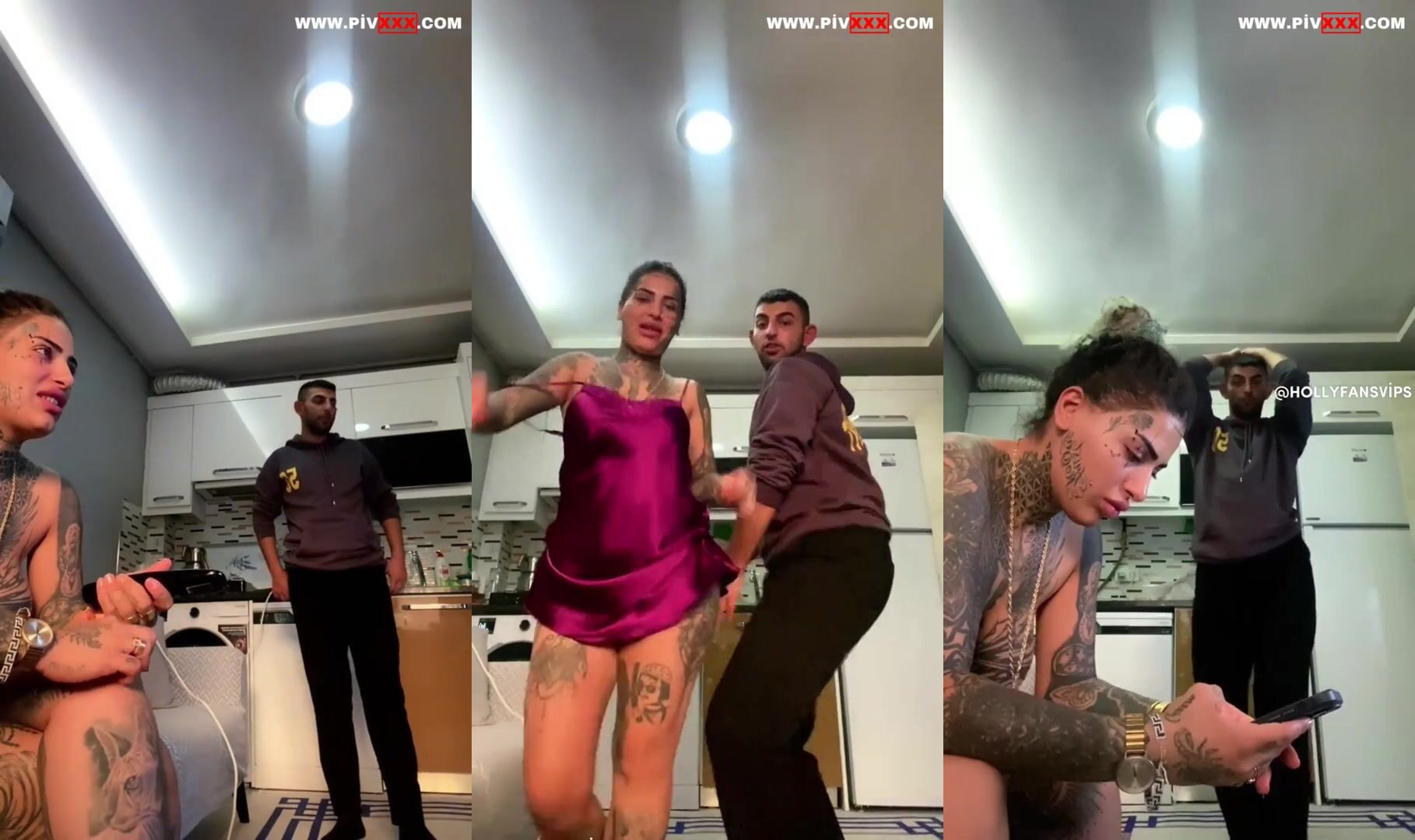 Azgın raperin yılmaz mutfakta üstünü açıp dans ediyor İfşa Videoları