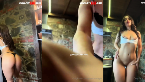 gizem savagex mutfakta amını parmaklayıp zevkten inliyor