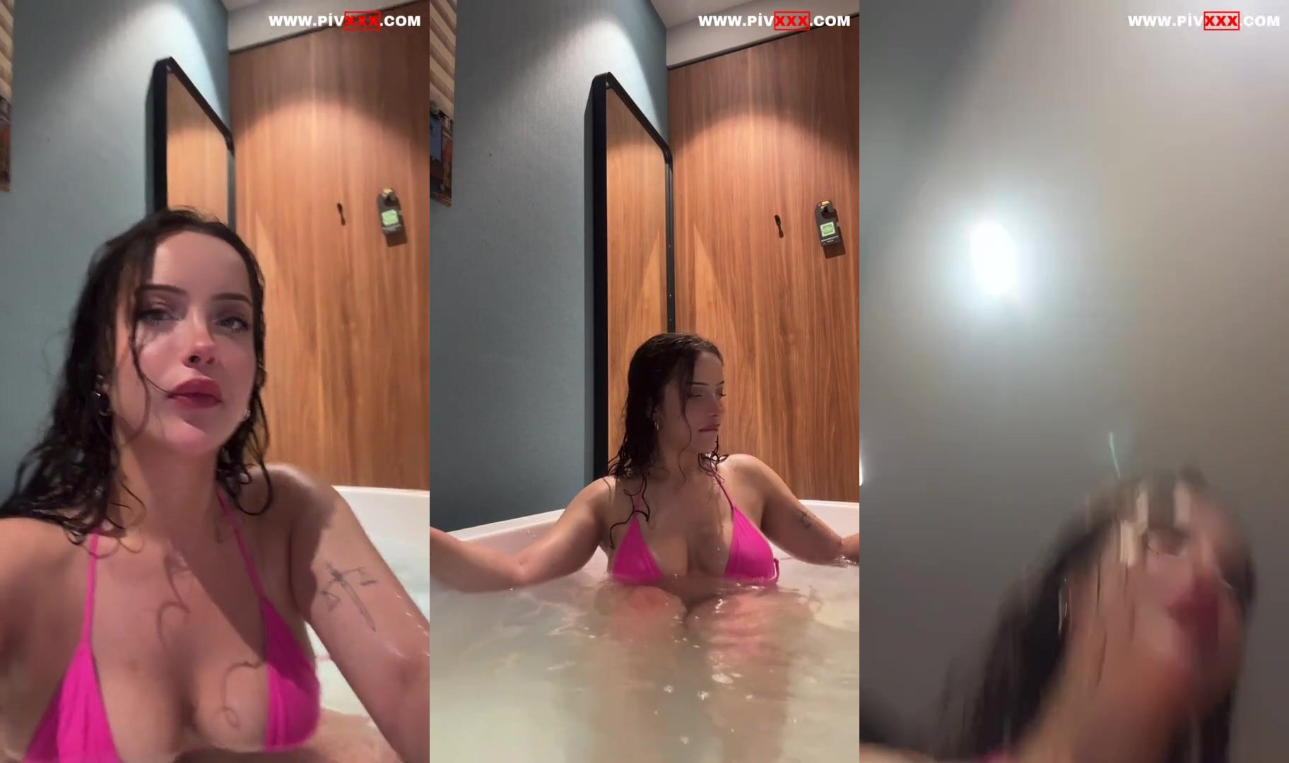 Gizem savagex küvette bikiniyle amını okşayıp zevkten inliyor İfşa Videoları