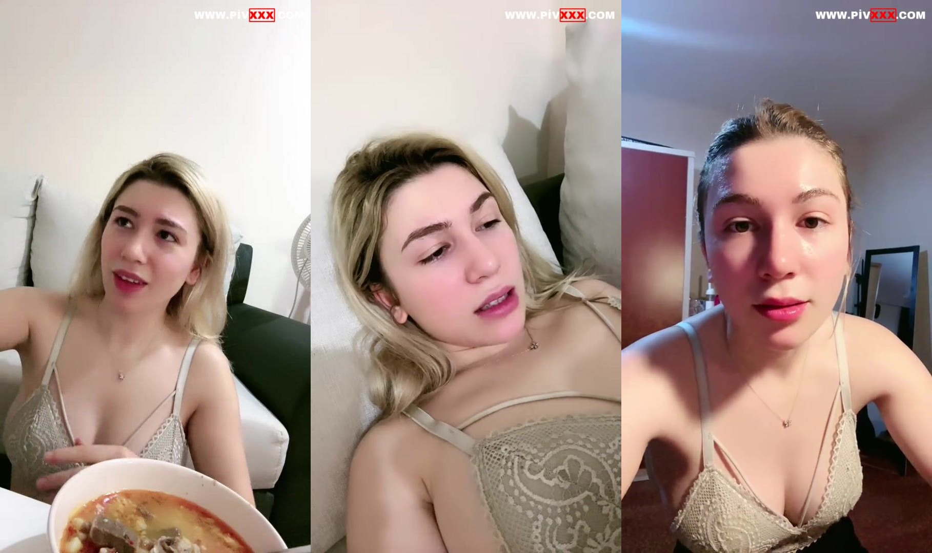 Study çorbasını kaşıklarken azgın ifadeler yapıyor İfşa Videoları