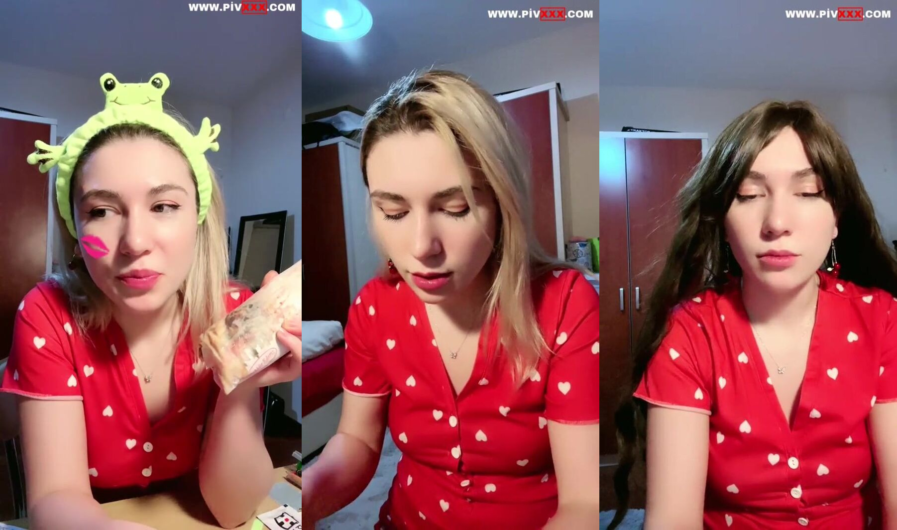Study frog bandıyla wrap ısırıp içki yutuyor İfşa Videoları