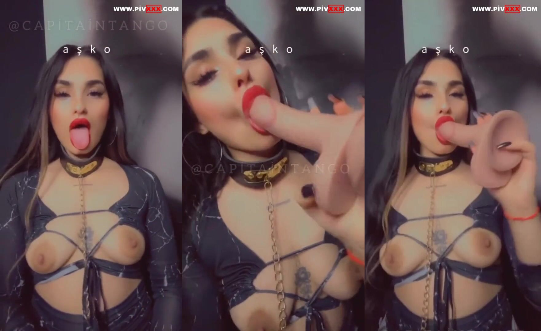 Ayda tangoda dildosunu yalayıp emiyor İfşa Videoları
