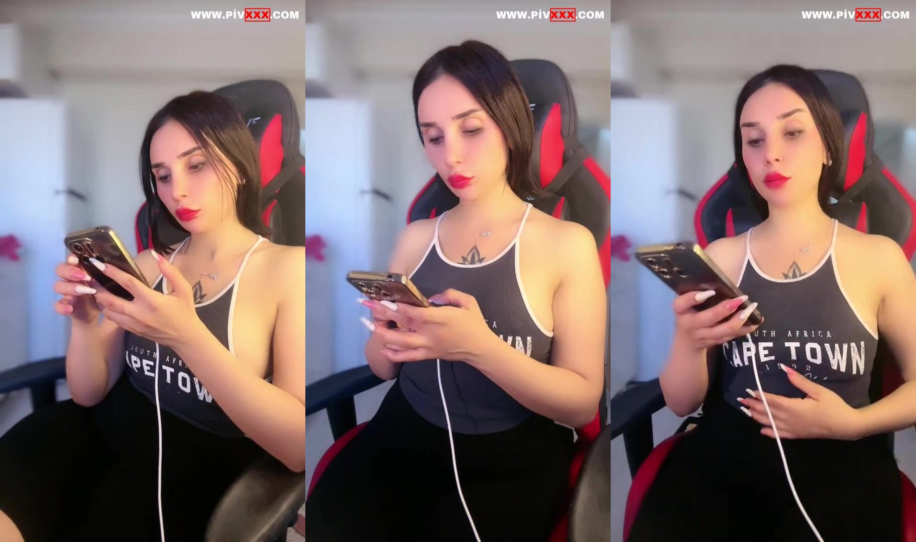 Rahibe tango telefonla oynayıp boynunu okşuyor İfşa Videoları
