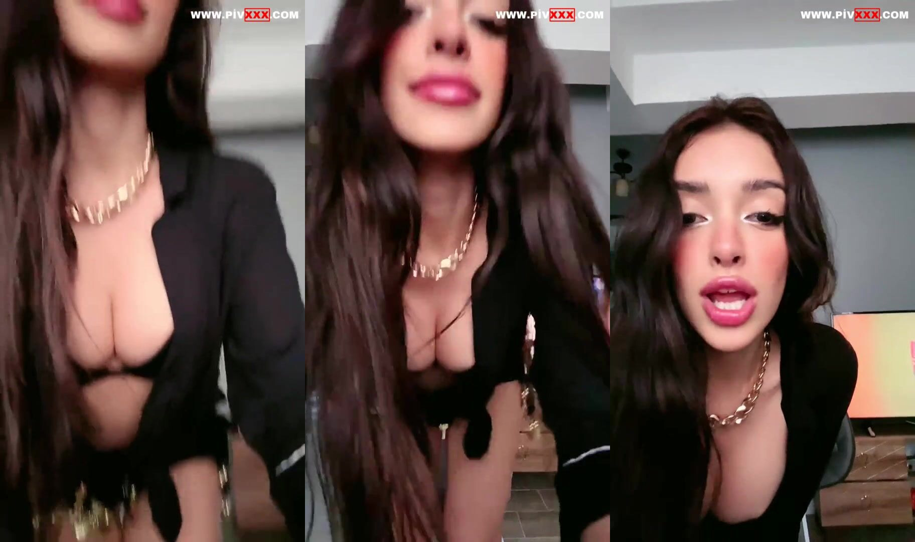 Abaza ecem tangoda memelerini açıp saçını okşuyor İfşa Videoları