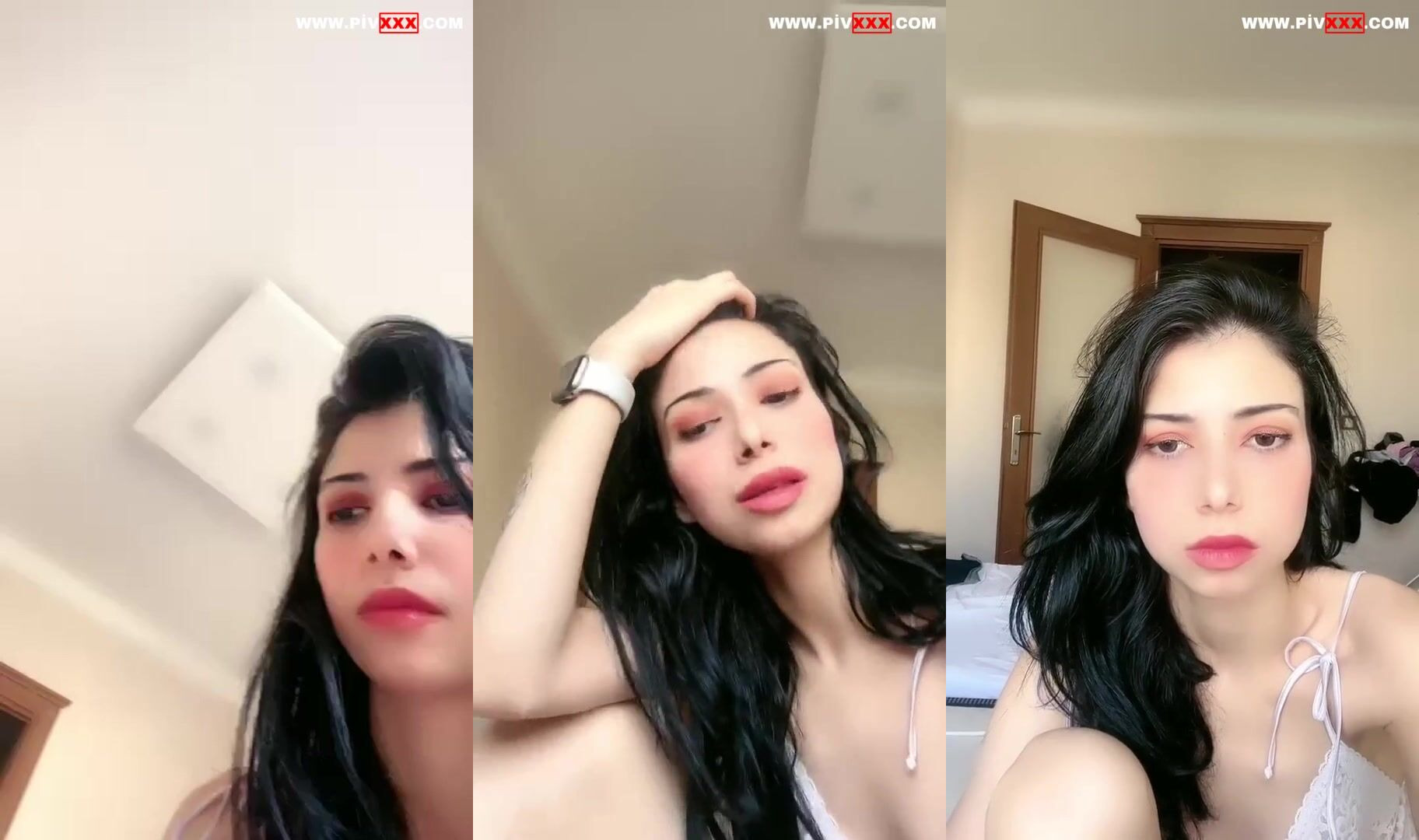 Nehir ishowda saçını okşayıp seksi bakışlar atıyor İfşa Videoları