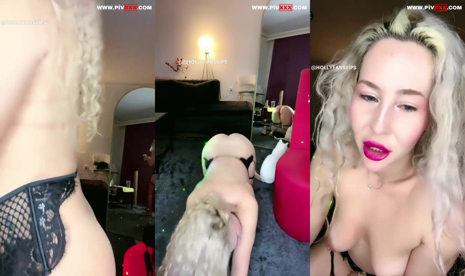 Sarışın ulyana dildoyu yalayıp amına sokuyor İfşa Videoları