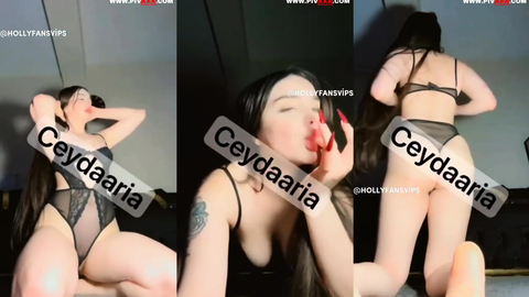 ceyda aria webcamde bacaklarını açıp amını gösteriyor