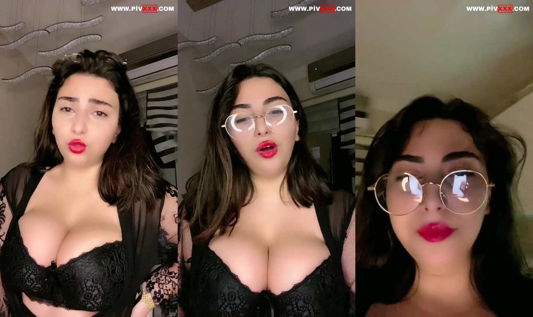 Vera tangoda gözlükle sigara içip memelerini sergiliyor İfşa Videoları