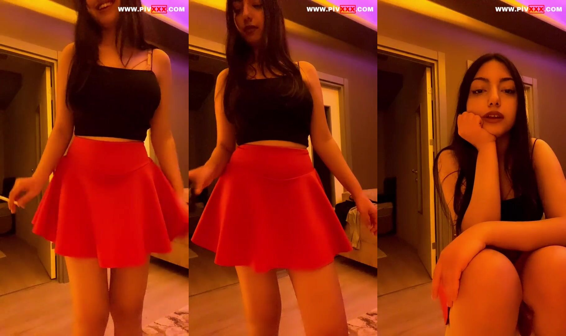 Meganperez mini eteğiyle dans edip kalçalarını sallıyor İfşa Videoları