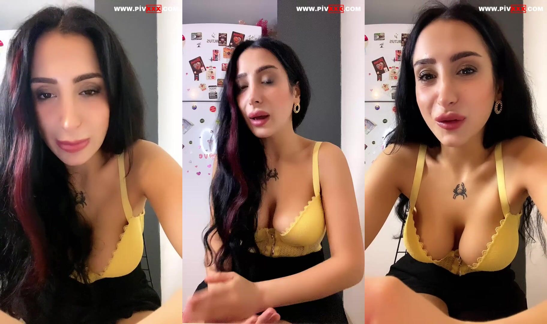 Tango pabirli tangoda memelerini gösterip konuşuyor İfşa Videoları