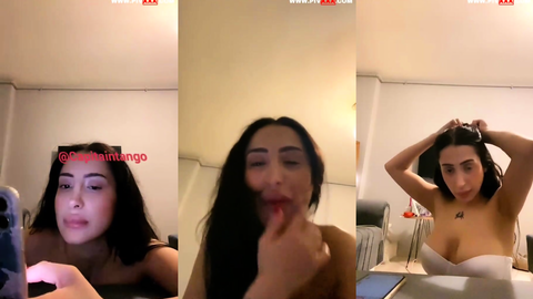 tango pabirli webcamde memelerini okşayıp inliyor
