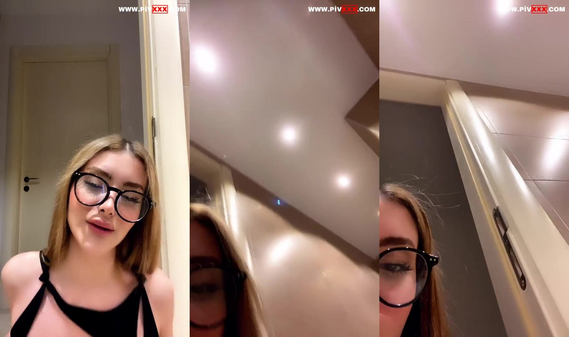 Celine tango gözlüklü sarışın memelerini açıp kalçasını elliyor İfşa Videoları