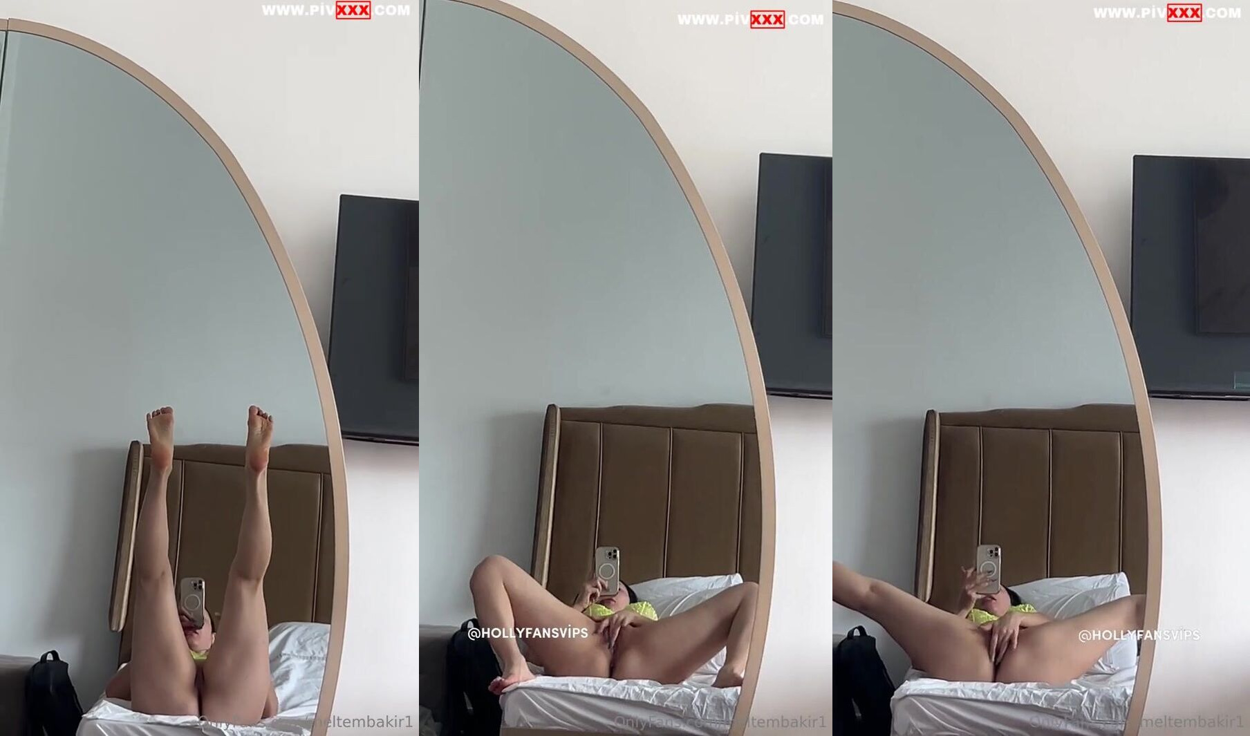 Meltem bakır ayna önünde bacaklarını açıp amını parmaklıyor İfşa Videoları