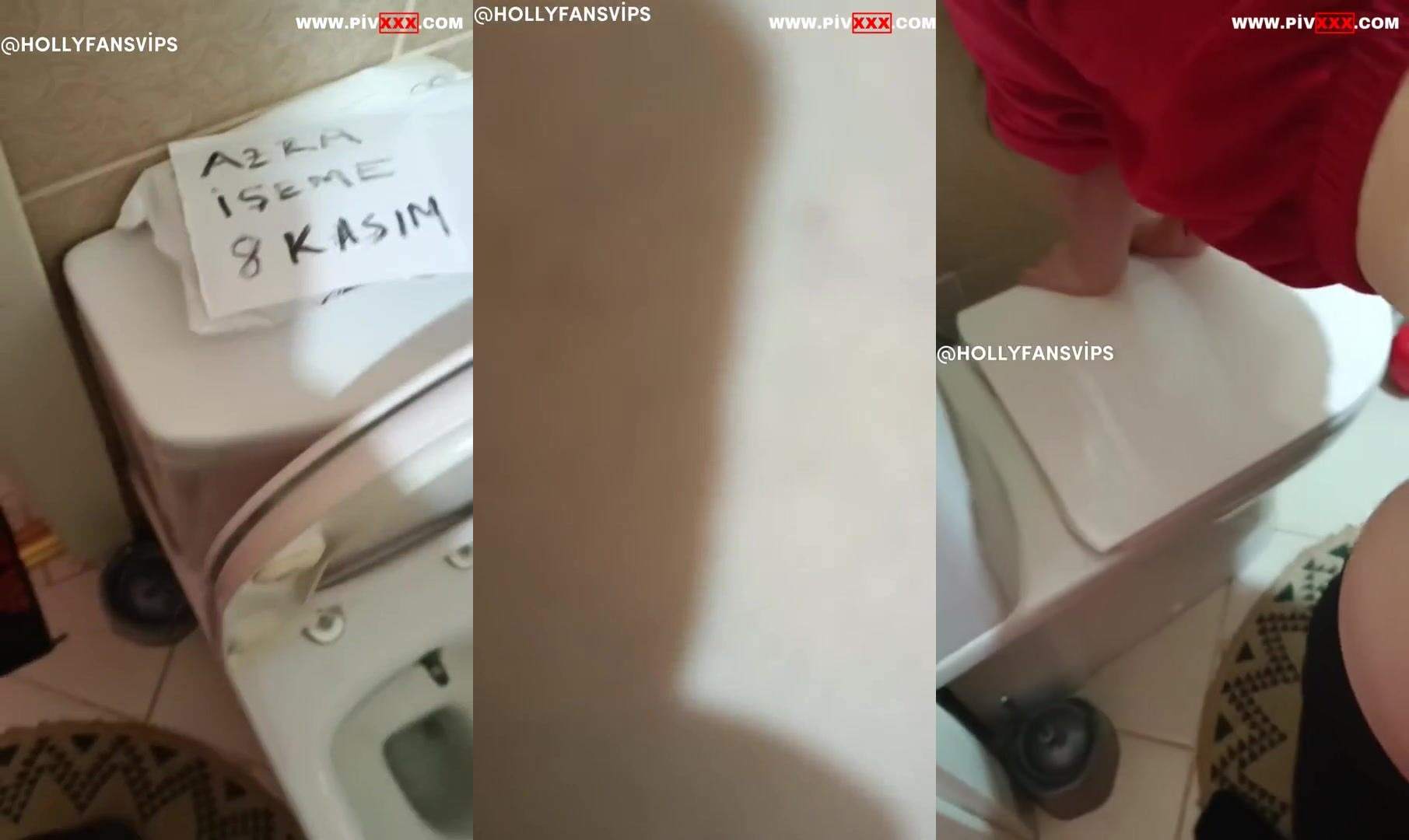 Azra cuckold tuvalette sikini ağzına alıp amını parmakladı İfşa Videoları