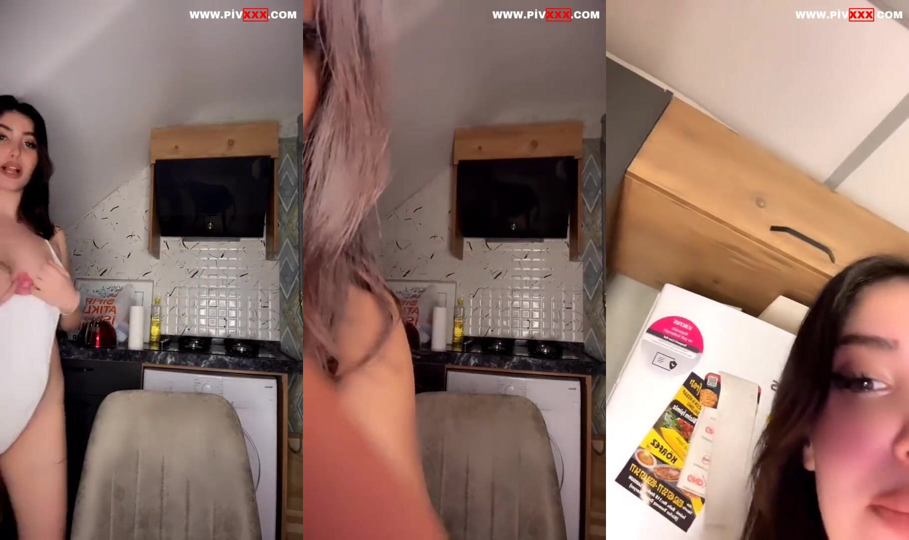 Ashkolandın sıla mutfakta soyunup memelerini ve amını gösteriyor İfşa Videoları