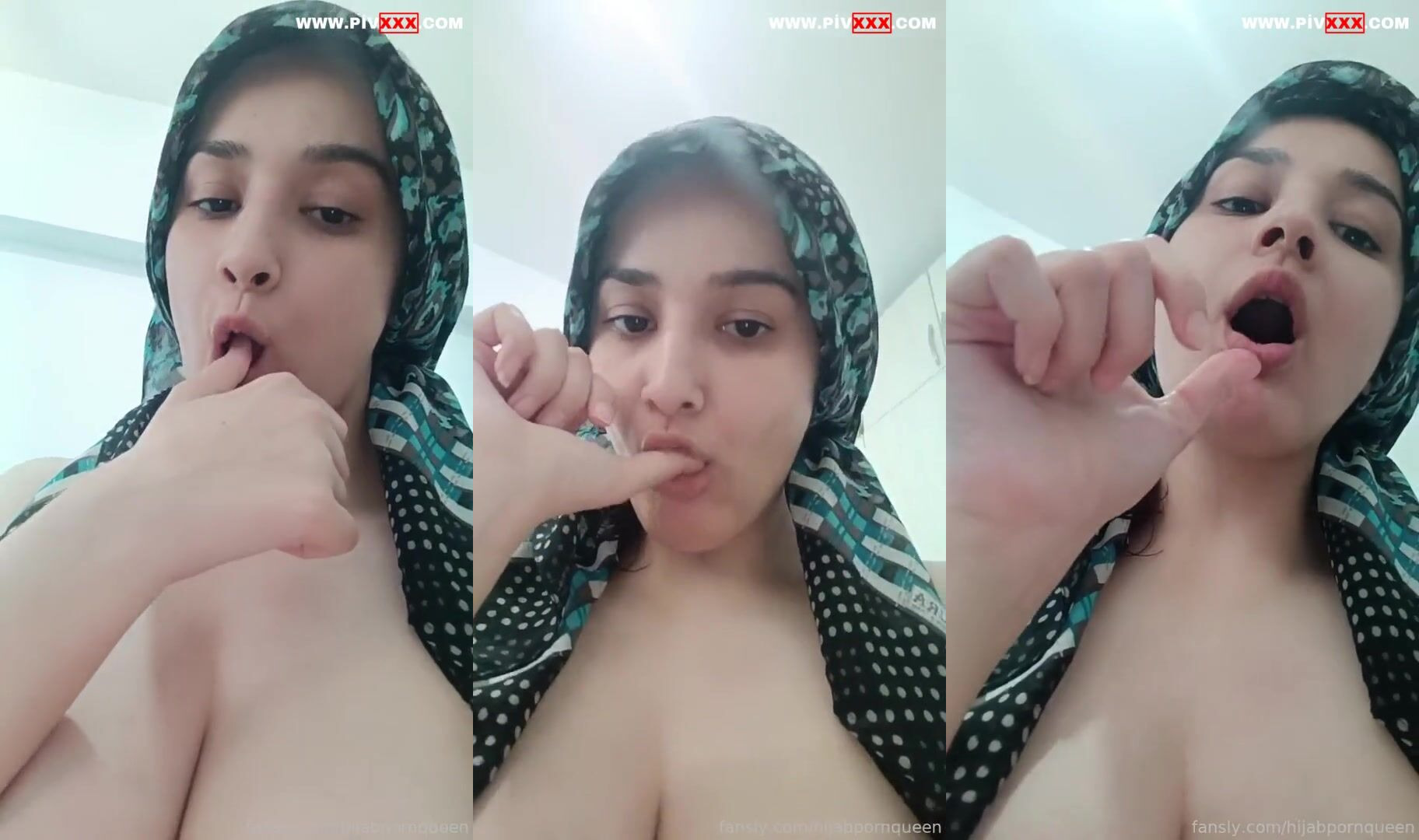 Türbanlı sevim canlıda parmağını yalayıp memelerini sergiliyor İfşa Videoları