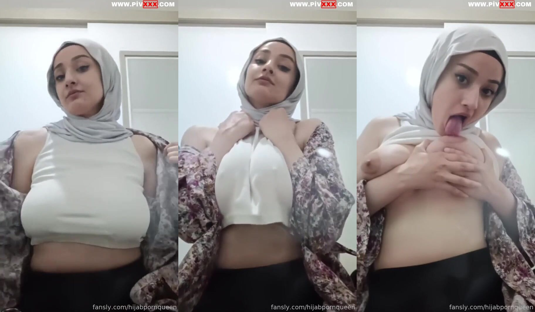 Türbanlı sevim canlıda memelerini açıp okşuyor İfşa Videoları