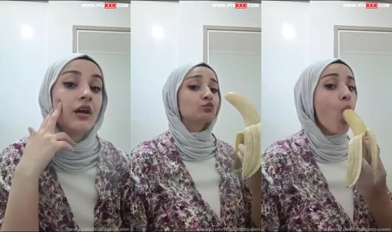 Türbanlı sevim muzu ağzına sokup sakso çekiyor İfşa Videoları