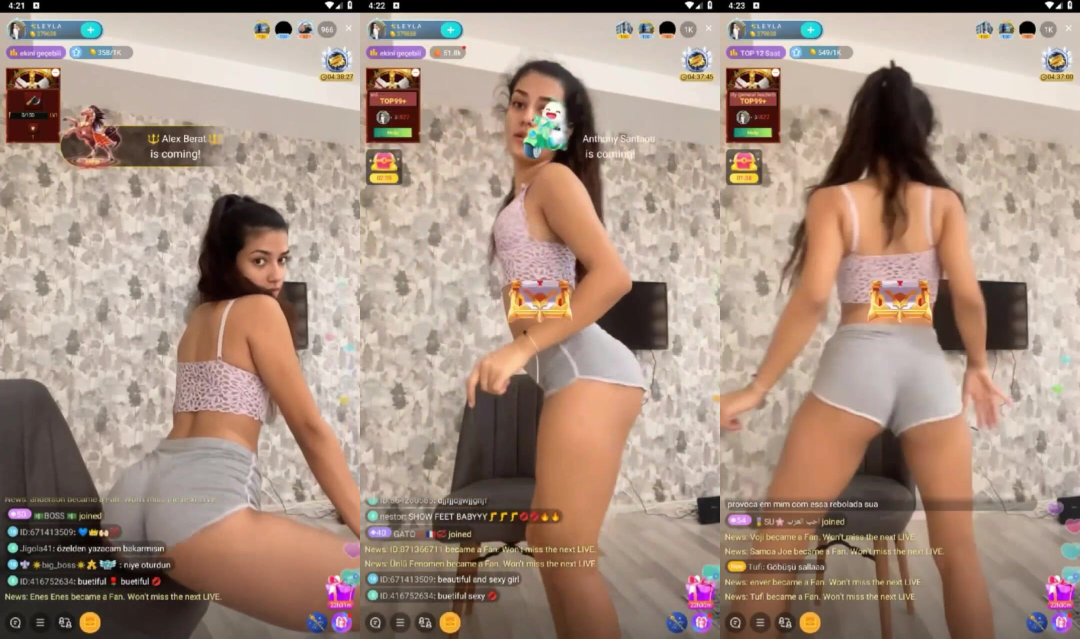 Ev kızı Aslı sıkı şortla manyak götüyle yayında twerk atıyor