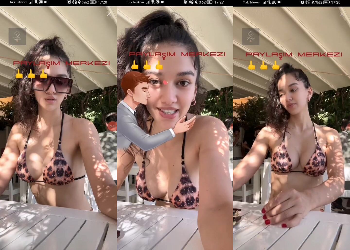 Bikinili dimdik memeli izmirli orospu yayında sohbet ediyor
