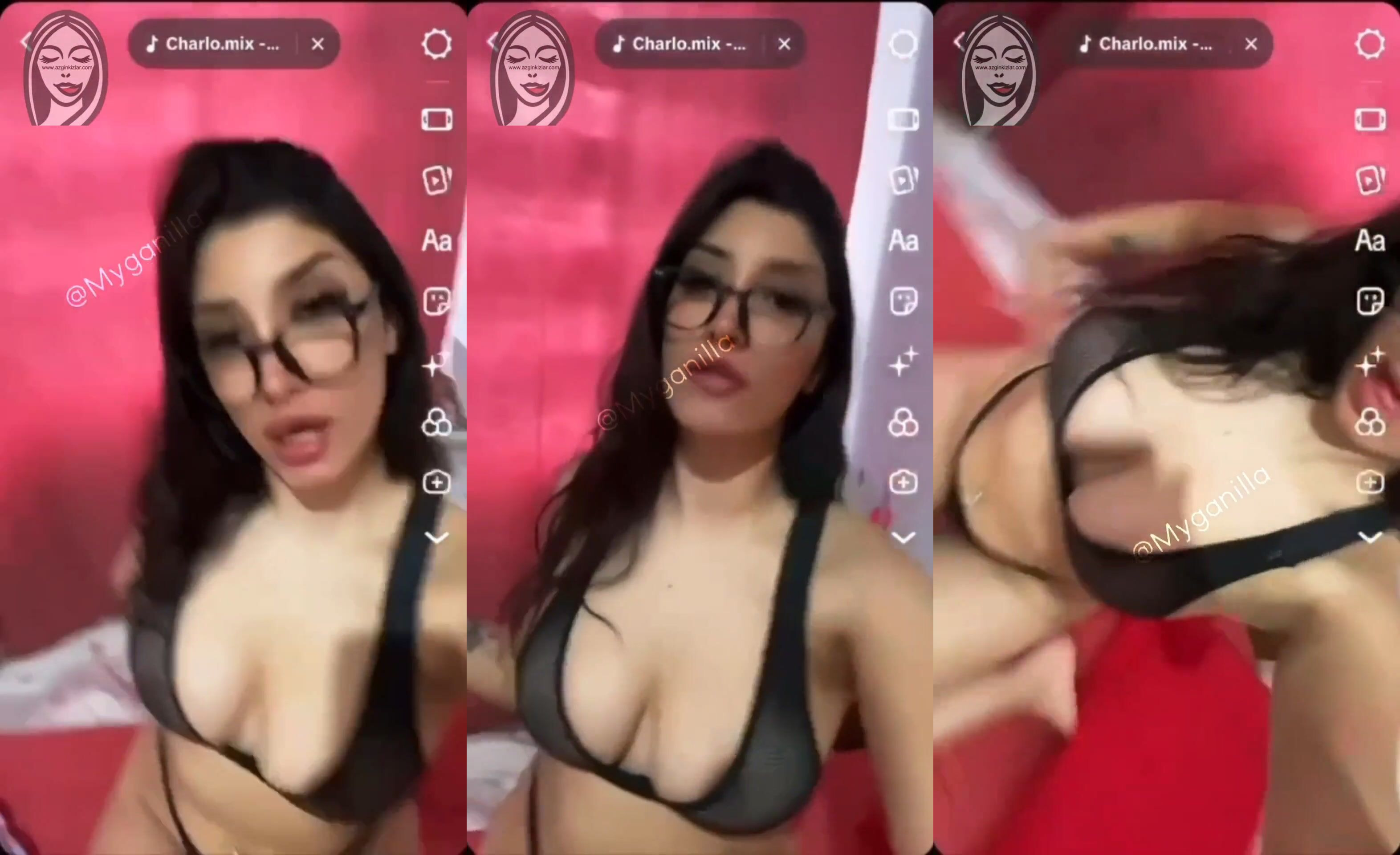 Seksi iç çamaşırıyla snap çeken varoş kaltak