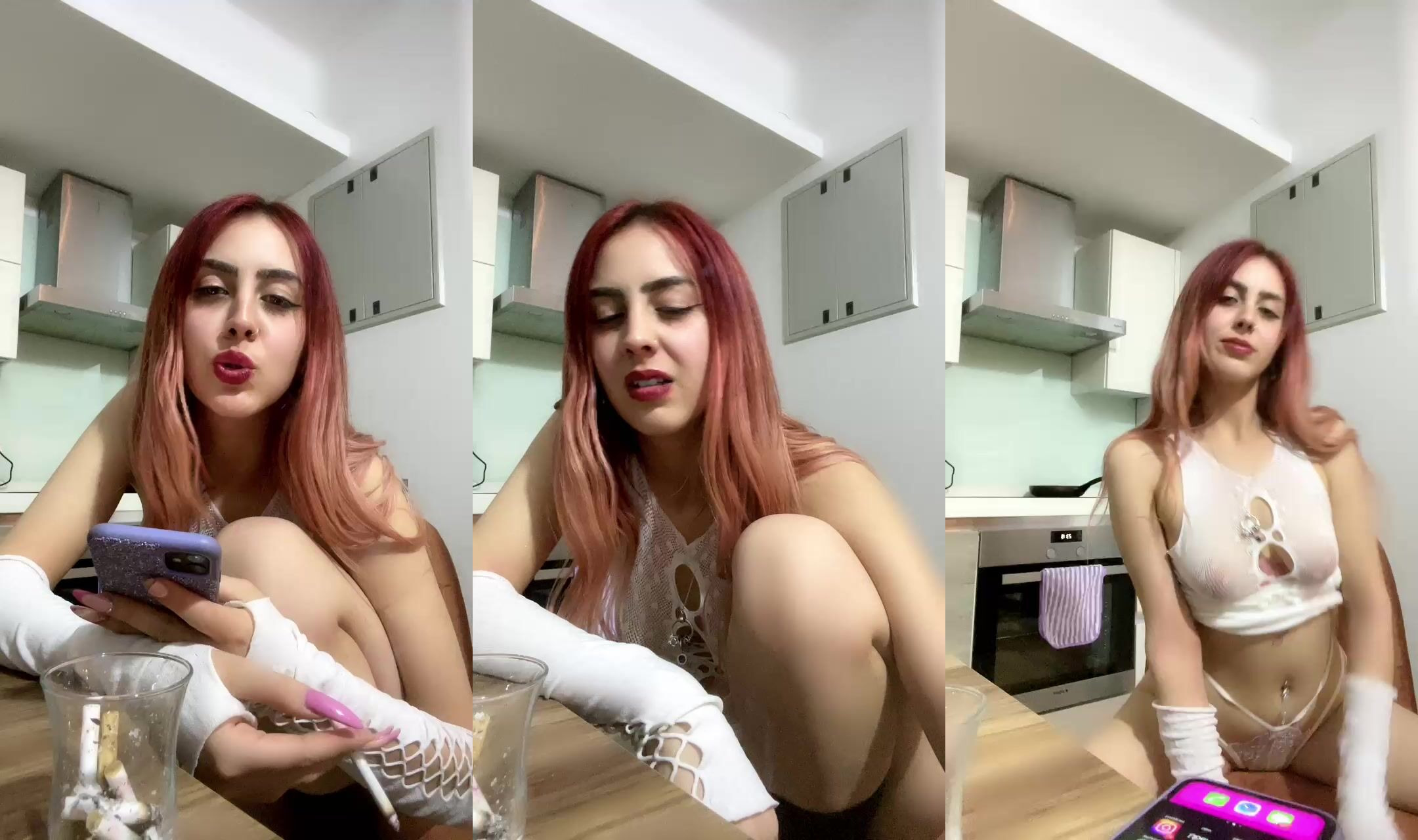 Fantezi kıyafetiyle yayında dekolte veren orospu