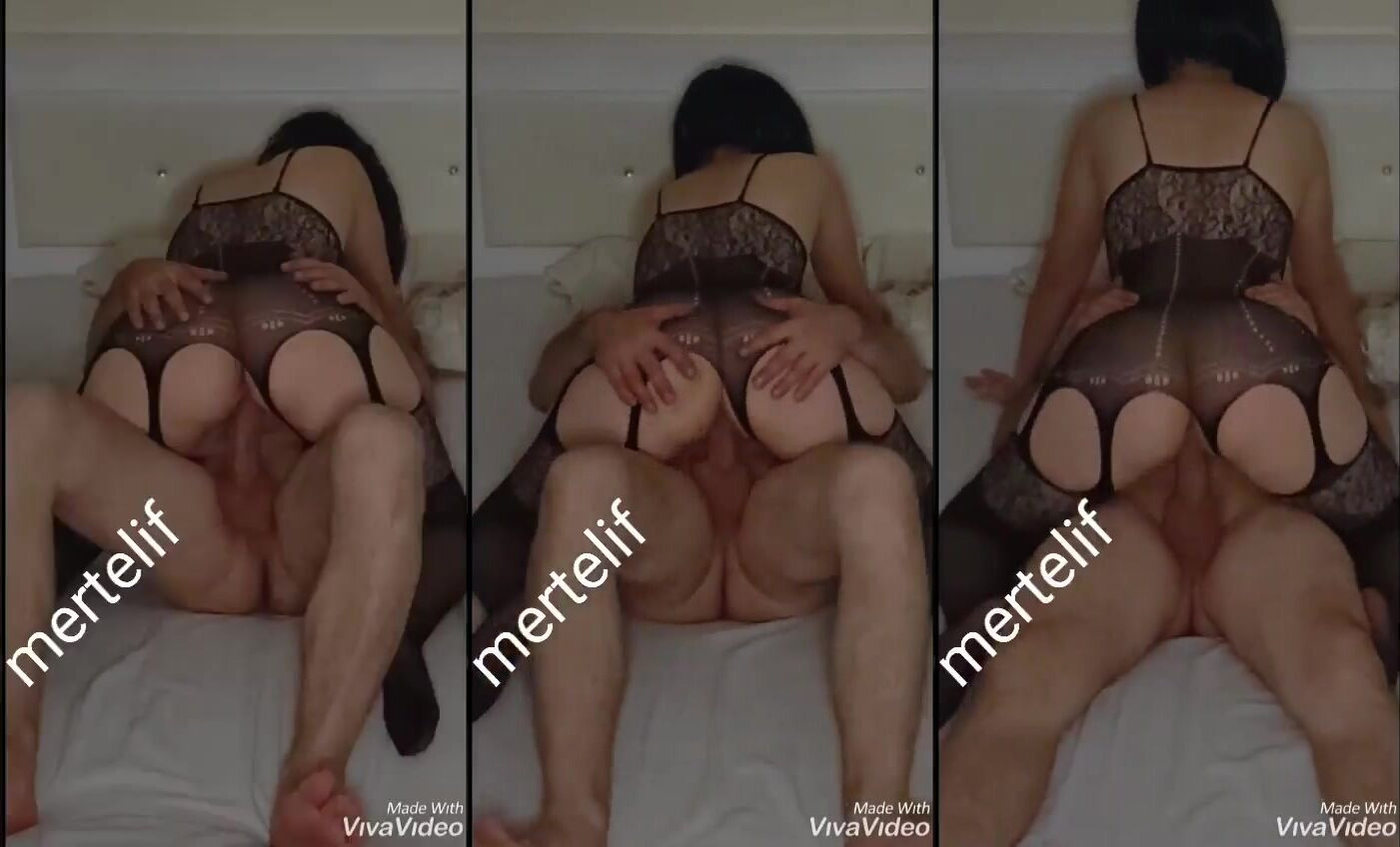 Jartiyerli karısını kucakta siktiği videoya müzik eklemiş
