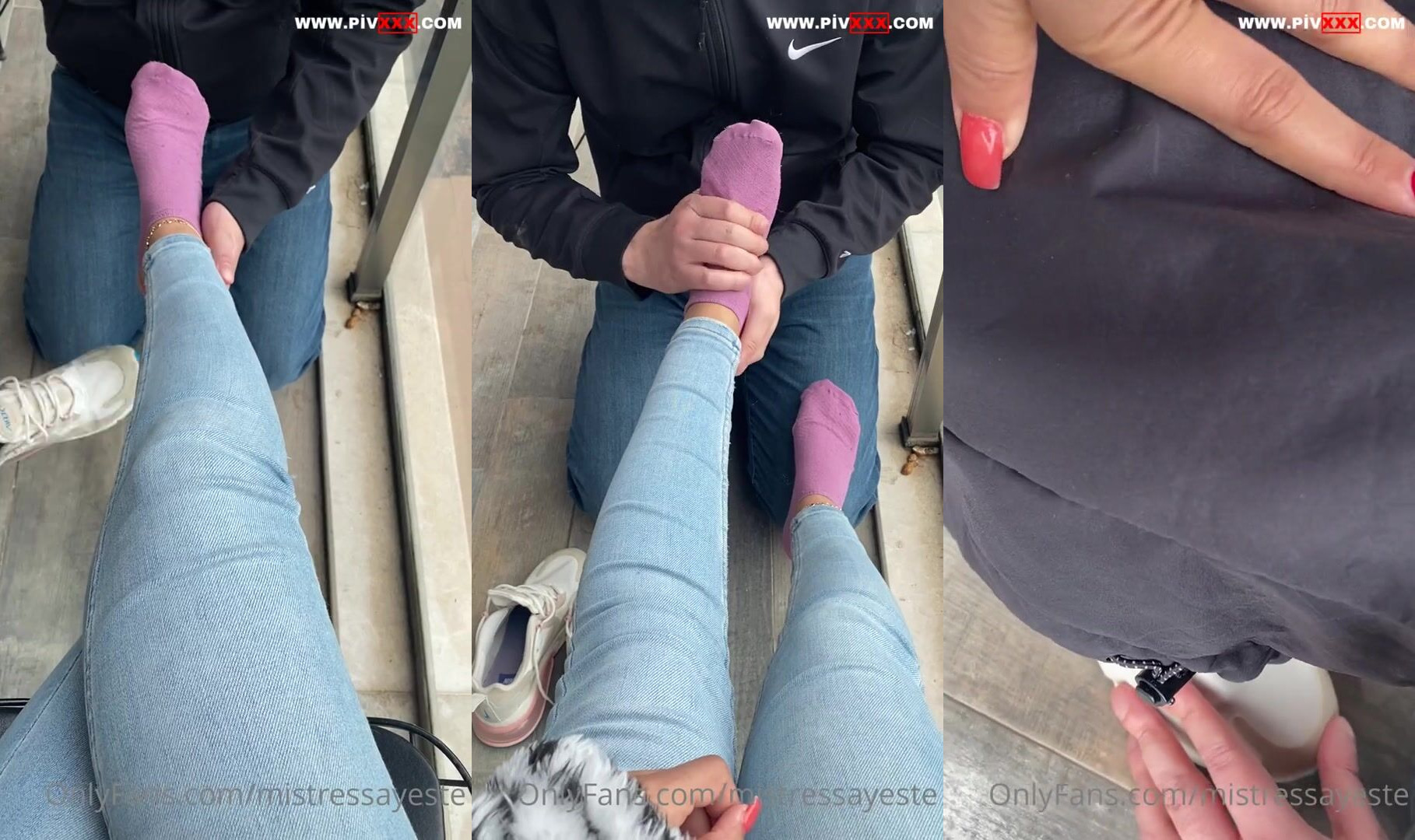 He became a footstool for me while sniffing my sneakers and sweaty socks İfşa Videoları