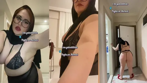Şişko türbanlı çıplak dans ediyor Porno türbanlı İfşa Videoları