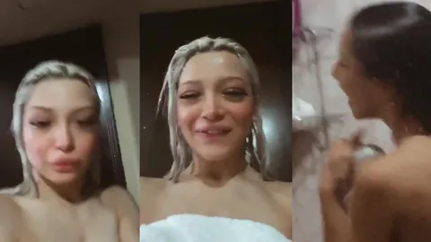 Varoş kaltak banyoda duş alan arkadaşını çekiyor