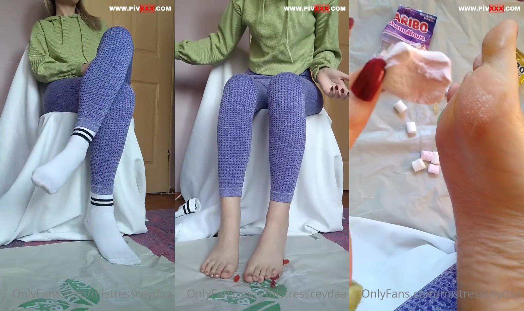 Terli tabanlarımın aromasıyla jelibon ve marşmelovlarımın tadına bak İfşa Videoları