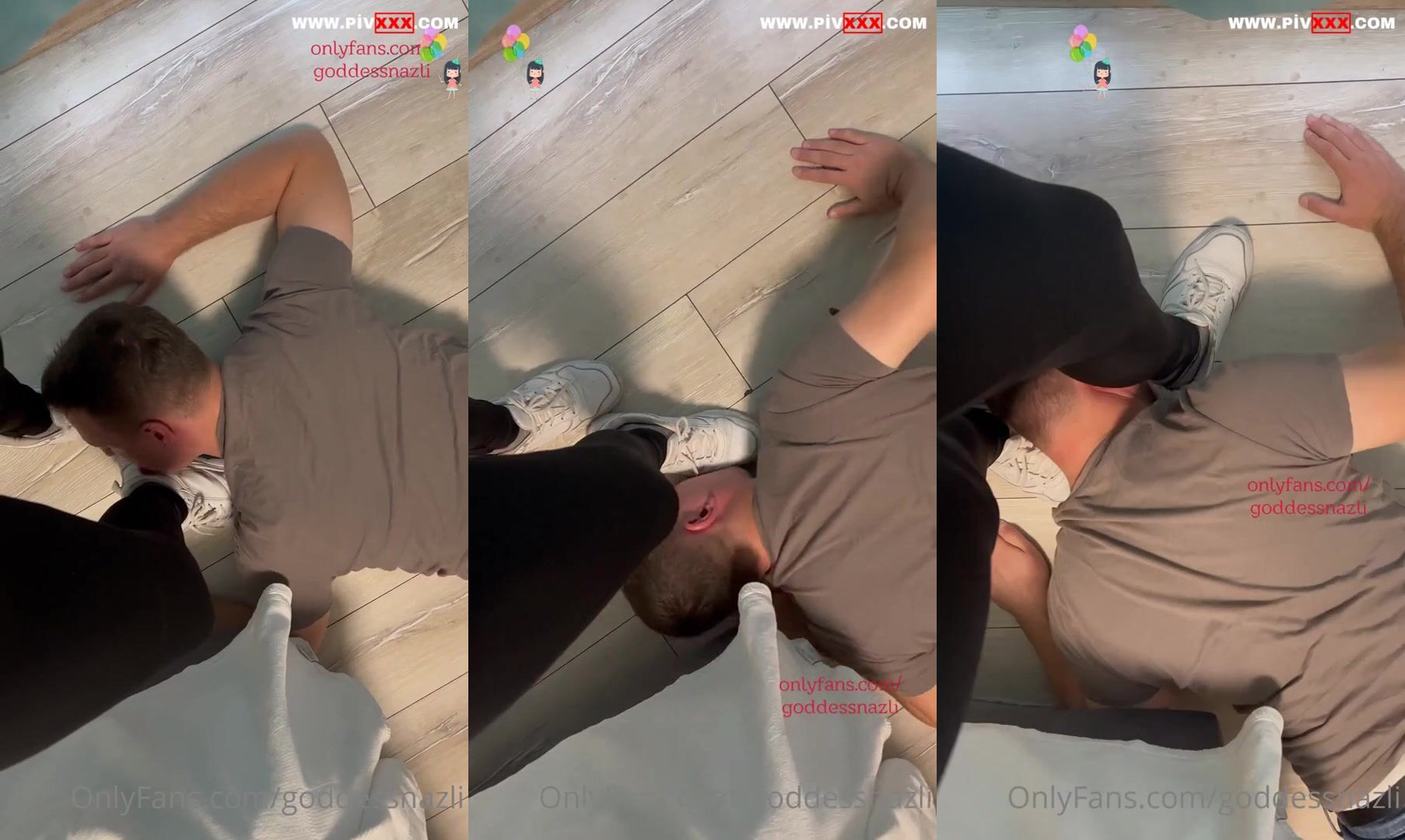 Beyaz spor ayakkabilarimi di̇li̇yle temi̇zledi̇ ezi̇k kölem İfşa Videoları