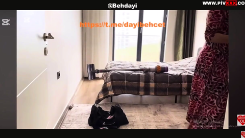 Türbanlı Gelin Ev Temizlerken Dom Gibi Çömeldi!